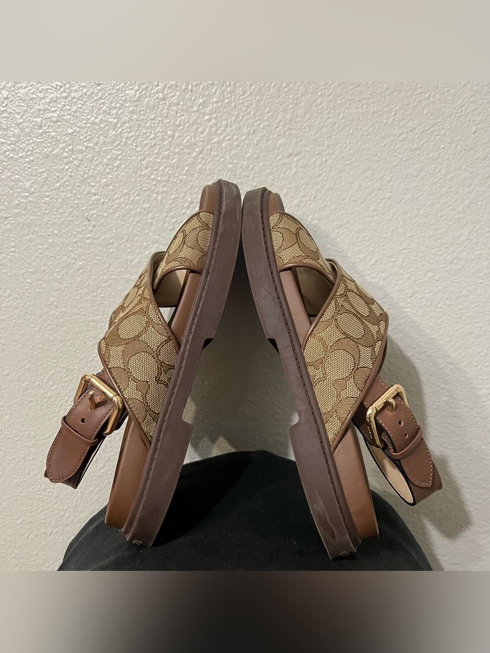 COACH Fraser Sandal In Signature Jacquard Women's Size 9 - Picture 2 of 5